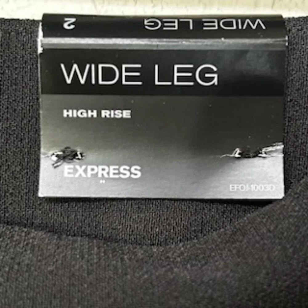 NWT Express Classic Wide Leg High Rise Pants With Side Zipper - Picture 7 of 11